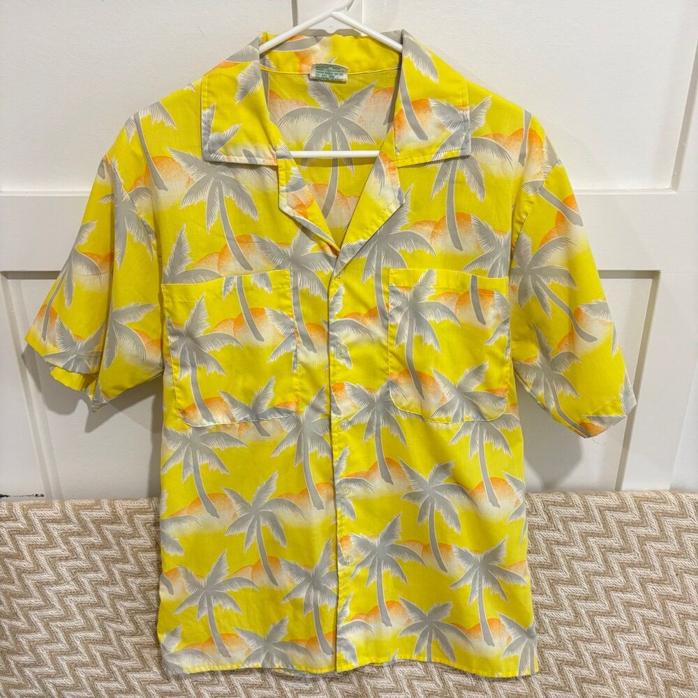 Vintage Tropicana Palm Tree Hawaiian Button Down Shirt